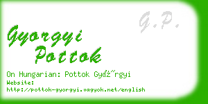 gyorgyi pottok business card